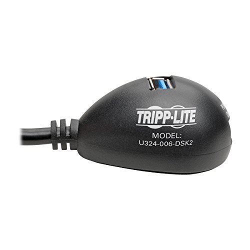 Tripp Lite 6ft 2-Port Usb 3.0 Superspeed Desktop Extension Cable M/F 6' (U324-006-DSK2)