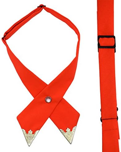 ViViKi Girls' Solid color Adjustable Cross Tie (Color optional) XJ-002 (Orange)