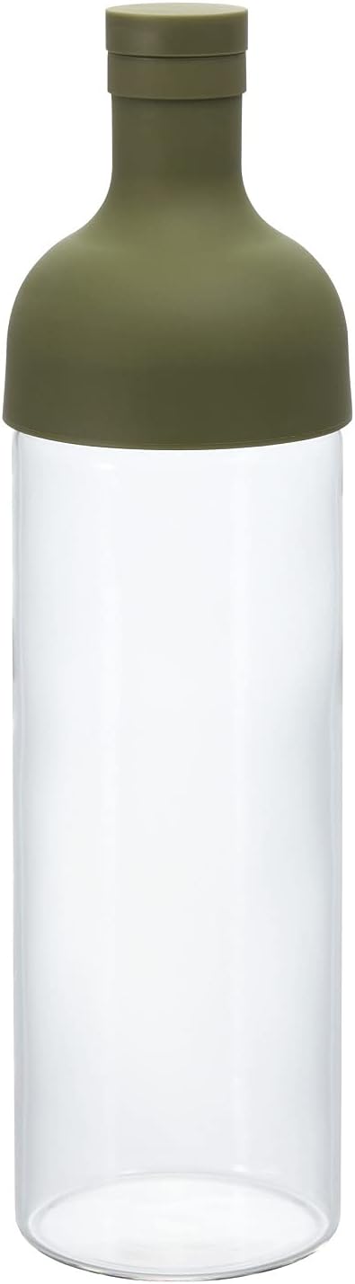 Hario FIB-75-OG 750 ml Glass Filter-In Bottle Olive Green