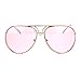 SA106 Retro Vintage Rimless Color Oceanic Lens Aviator Sunglasses Pink