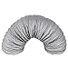 Hon&Guan 6'' Insulated Flexible Duct 4 FT Long, Gray Noise Reducer Hose Silencer for Inline Duct Fan of Air Conditioner HVAC Ventilation System.