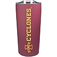 Campus Colors NCAA Stainless Steel Tumbler perfect for Gameday - 18 oz - Double Walled - Keeps Drinks Perfectly Insulated (Iowa State Cyclones - Maroon, 18oz)
