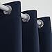 Deconovo Blackout Grommet Curtains - Oeko-TEX Certified Thermal Insulated, Noise-Reducing, Drapes, Sustainable & Easy Care for Bedroom, Living Room, Office - Navy Blue, 42W x 63L Inch