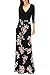 SUNNOW Womens Sexy Ladies Deep V Neck Party Dress Maxi Long Evening Dress (L, Black2)