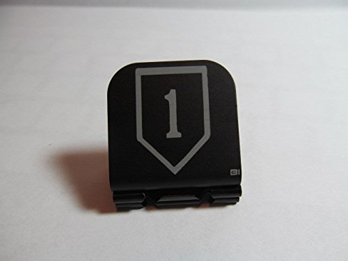 1st Infantry Division Patch Laser Etched Hat Clip Black