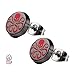 Enamel Hydra Logo Round Ear Stud Earrings 316L