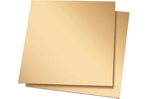 Brass Plate Sheet Thickness 3mm x 200mm x 200mm 1Pcs, Brass Metal Plates Sheets for Crafts DIY Decoration Hobbies from Bopaodao