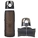 Silicone Collapsible Sports Water Bottle -Large Capacity 26 oz (750 ml) - BPA Free Foldable Bottle for Outdoor Travel & Sports & Daily use