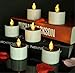 Jess Solar Tea Lights Candles Rechargeable Battery Flickering Amber LED Tealights – 6 Pack (6)