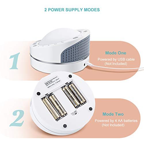 LED Light Baby Sleep White Noise Sound Machine with Headphone Jack Auto-Off Timer and Sound Recording,Sleep and Sound Therapy Soothing Sounds for Baby Adult Travel Home Office - Thumbnail 6