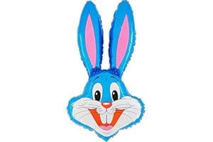 Toyland® 37" Rabbit Shaped Balloon Available In 5 Colours - Easter Balloons (BLUE)