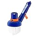 Aquatix Pro Pool Step & Corner Vacuum Brush Best for Above Ground & Inground Swimming Pools, Spas & Hot Tubs, Fine Bristles, 1-1/2 Hose & 1-1/4 Pole Connection, Tackles Hard to Reach Places