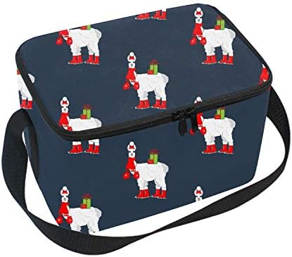 Reusable Llama On Skates Lunch Tote Bag Waterproof Insulated Lunch Bag Lunch Box Tote Bag Handbag