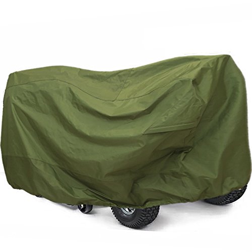 Lawn Mower Tractor Cover with Elastic Hems to Fit a Deck up to 54" Green Color Product Size 72" L x 44" W x 46" H (Green Color)