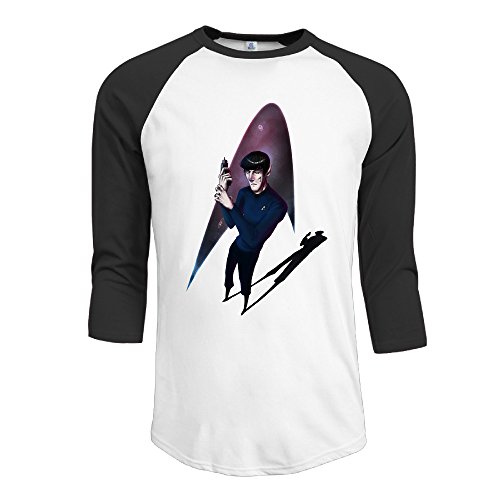 ASCHO2 - Men's Mr.spock 3/4 Raglan T-Shirt Top - Medium