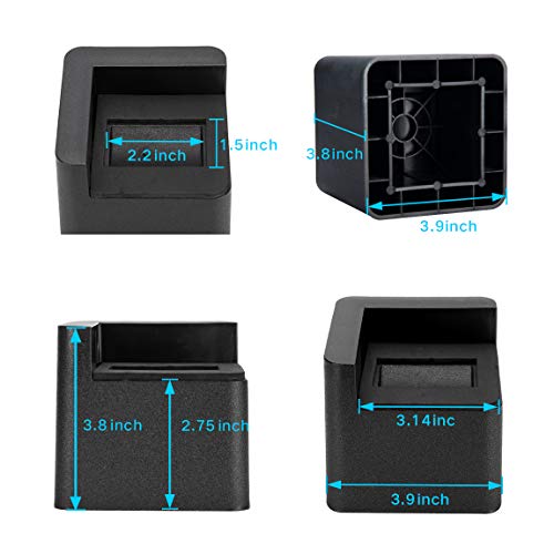 BTSDhome Bed Risers 3 Inch Heavy Duty Bed Lifters for Wheels 4 Pack