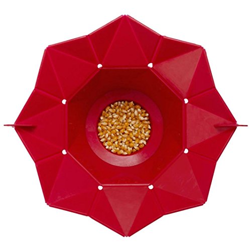 Gotd Silicone Popcorn Bucket Maker Container Healthy Cooking Tools, Support Microwave (Red)