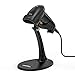 HooToo Barcode Scanner USB Barcode Scanner for Computer, Wired Barcode Scanner with Stand, Fast and Precise Auto Scan Support Windows/Mac Os/Android System, Work with Excel and Other Common Software