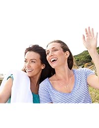 Collar de plata de ley con cuatro círculos para mujer, 40 años de antigüedad