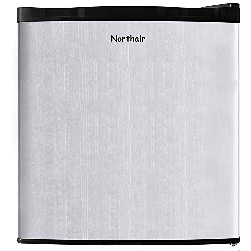 Northair Upright Freezer with 1.1 Cubic Feet Capacity, Compact Reversible Single Door Table Top Mini Freezers for Ice Cream/Breast Milk/Sea Food, Removable Shelf, Adjustable Thermostat