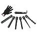 Curling Wand Set, Zealite Curling Iron Set Interchangeable Ceramic Barrels and Free Heat Resistant Glove (Irregular 6 in 1)