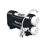 Whirlpool WHADUS5 Under Sink Water Filtration System with Chrome Faucet | Extra Long Life | Easy to Replace 2-Stage UltraEase Filter Cartridges, 1, Blue
