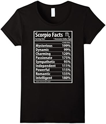 Women's Scorpio Facts - Funny Scorpio Zodiac Women T Shirt XL Black