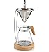 Osaka Pour-Over Coffee Dripper with Wood Stand - Full Brewing Set for a Homemade Pourover - 20oz. Capacity. 