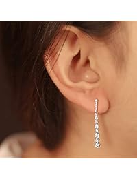 Friendly Diamonds - Pendientes de lujo asequibles con diamantes cultivados en laboratorio en oro de 10 quilates para mujeres. Pendientes de diamante para mujer (calidad VS-GH, buen corte, 0,1-1,50 quilates), oro blanco, FDT15038W-10K