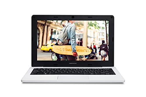 MEDION-Classmate-E11201-Ordenador-portatil-para-educacion-de-116-HD-Intel-Celeron-N3450-4GB-de-RAM-64GB-eMMC-Intel-HD-Graphics-Windows-10-Pro-Academic-Color-Blanco-Teclado-Qwerty-Espanol