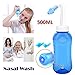 TONELIFE Nettie Pot Sinus - 500ml 18oz Nasal Cleaner - Nose Flushing System - Nasal Irrigation - Sinus Rinse Kit - Neti Pot with ON/Off Switch for Adult Child Yoga Pregnant Daily Nasal Care