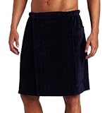 Men's Terry Cotton Men Bath Wrap, Bath Wrap for Men with Velcro Closure and Pocket