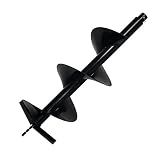 XtremepowerUS 10" Post Hole Digger Replacement Auger Bits Dig Earth Grass Post Fence Plant Hole Planting, Black
