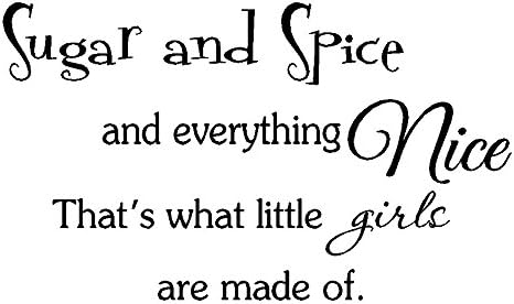 Byyoursidedecal Zucker Und Gewurz Und Alles Schon Dass Ist Was Kleine Madchen Sind Aus Vinyl Wand Aufkleber Kunst Zitate Inspirierende Spruche 34 3 Cm Hoch X 57 1 Cm Breit Amazon De Kuche Haushalt