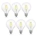 SHINE HAI G25 LED Vintage Filament Bulbs, 4W (40W Equivalent), 470 Lumens, 3000K Soft White, 360° Beam Angle, E26 Base Globe Bulb, Pack of 6