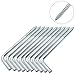 Shells 30PCS Silver Color Carbon Steel Metal Right-Angle Hooks 7 Shape Screw Hooks Self-Tapping Screws Hooks L Shape Hooks 70X22mm