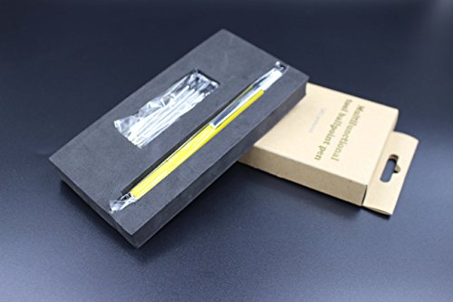 6 in 1 Multitool Pen with Gift Box - Includes 1 Ballpoint Pen, Universal Stylus Pen, Ruler,Flat and Phillips Screwdriver Bit, Level Gauge - The Perfect Multi-Function Gadget (Yellow) - Thumbnail 7