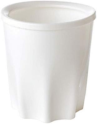 Extraordinary Trash Bin,waterproof Plastic Trash Bin,trash Can With Pressure Ring Without Lid,with Modern Appearance Used In Kitchen,home Or Office Trash Can (white)