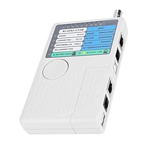 Netwerkkabeltester LAN-kabeltest 4-in-1 Remote LAN-netwerkmeetapparaat USB BNC voor UTP STP, RJ11 RJ45-kabeltester