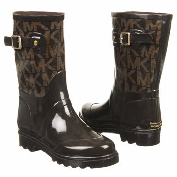 michael kors logo mid rain boots