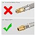 SHINESTAR RV Propane Hose with Gauge for Camper, 12 Inch Braided Propane Pigtail for Dual Stage Regulator, 1/4 Inch Male NPT x QCC1, 2 Pack