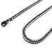 INBLUE Men's 4.6mm Wide Stainless Steel Necklace Curb Chain Link Black 14~40 Inch