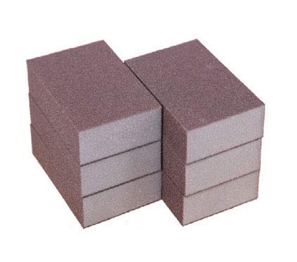 Lheng 6pcs 120# Grit Sponge Emery Cloth Sandpaper Blocks Buffing Diamond Polishing Pads Hand Sanding Tool