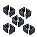 GLE2016 10 Pcs Rubber Black L Shaped Furniture Covers Angle Iron Foot Pads 25mm x 25mm (25mm x 25mm)