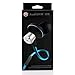GOgroove Blue In-Ear Earbud Headphones with Hands-Free Calling Microphone, Tangle Free Cord and Noise Isolation - In Line Controls for Music & Calls & 4 sets of Gel Ears for Custom Comfort