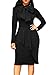 Dokotoo Womens Tie Neck Peplum High Waist Long Sleeve Bodycon Dress