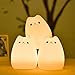Mystery Cat Night Light for Kids, Soft Silicone LED Baby Nursery Sleep Relaxing Tap Light, Children Toy Nightlight, Decorative Desk Light for Bedroom