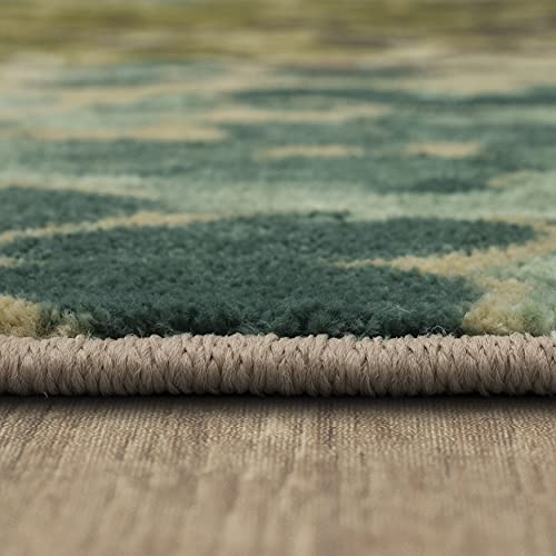 Mohawk Home Aurora Radiance Aqua Abstract Floral Area Rug, 5'x8', Blue/Green Pricepulse
