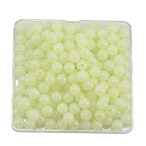 100pcs Luminous Beads 8mm Luminous Block Pearl Fishing Lure Accessoires Fishing Tackle