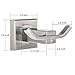HOMEIDEAS Bathroom Double Robe Hook Lavatory Bath Towel Hook Coat Hook, Wall Mount, Brushed Nickel Finish